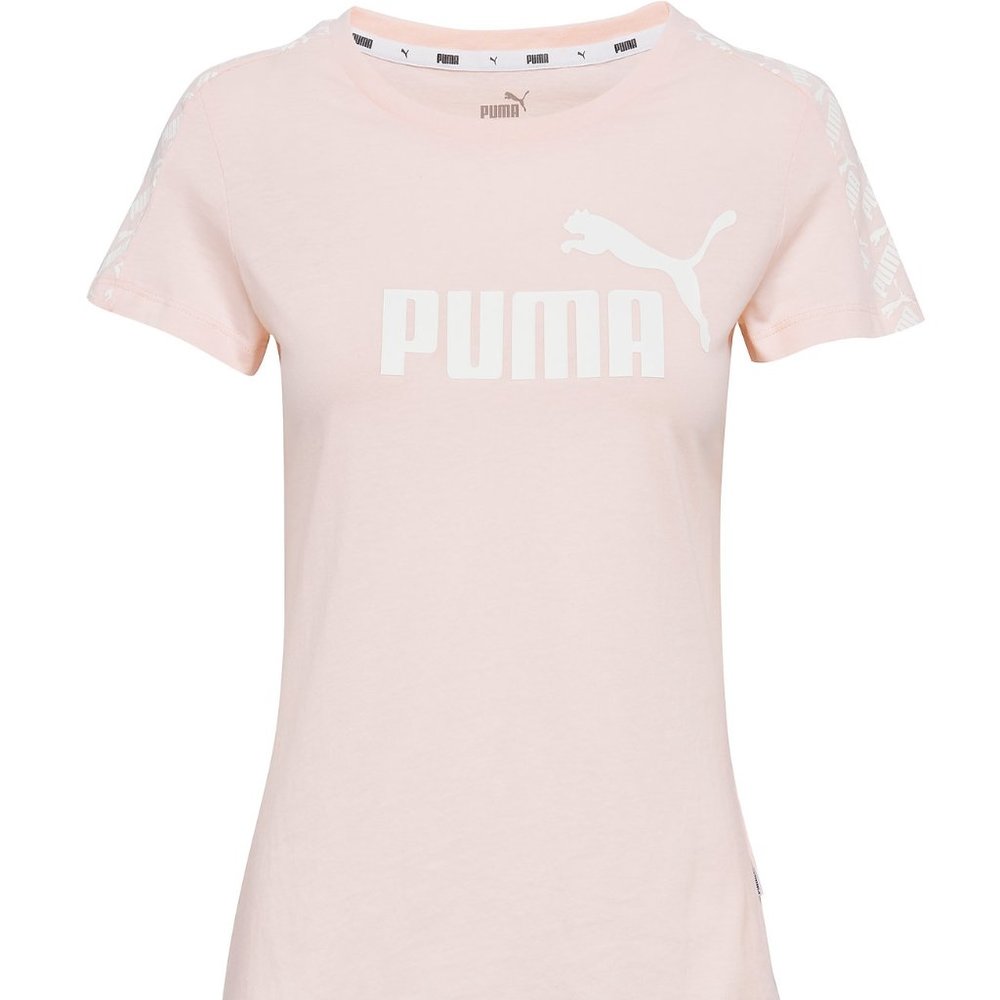 🧡PUMA WOMENS TOPS | AMPLIFIED TEE ROSEWATER Pink
